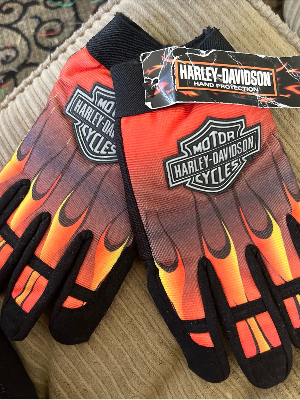 Harley-Davidson, "Licensed" Adult Gloves (Scarce / Vintage)